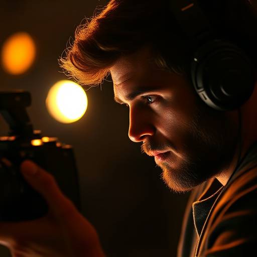 Acteur oefent voor de camera