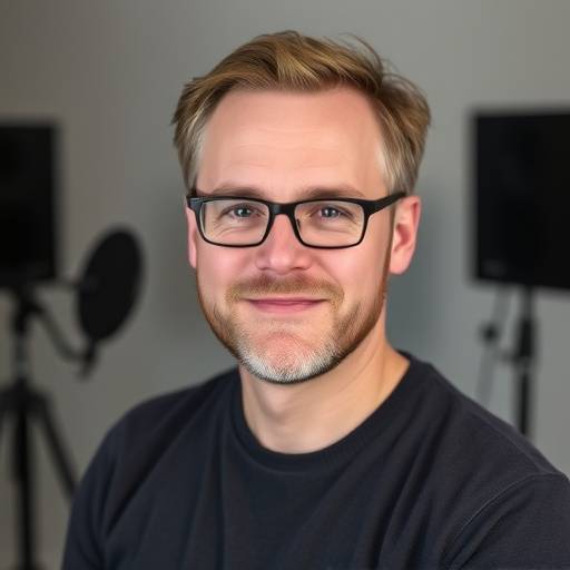 Portretfoto van Mark van Rooijen, stem- en spraakdocent